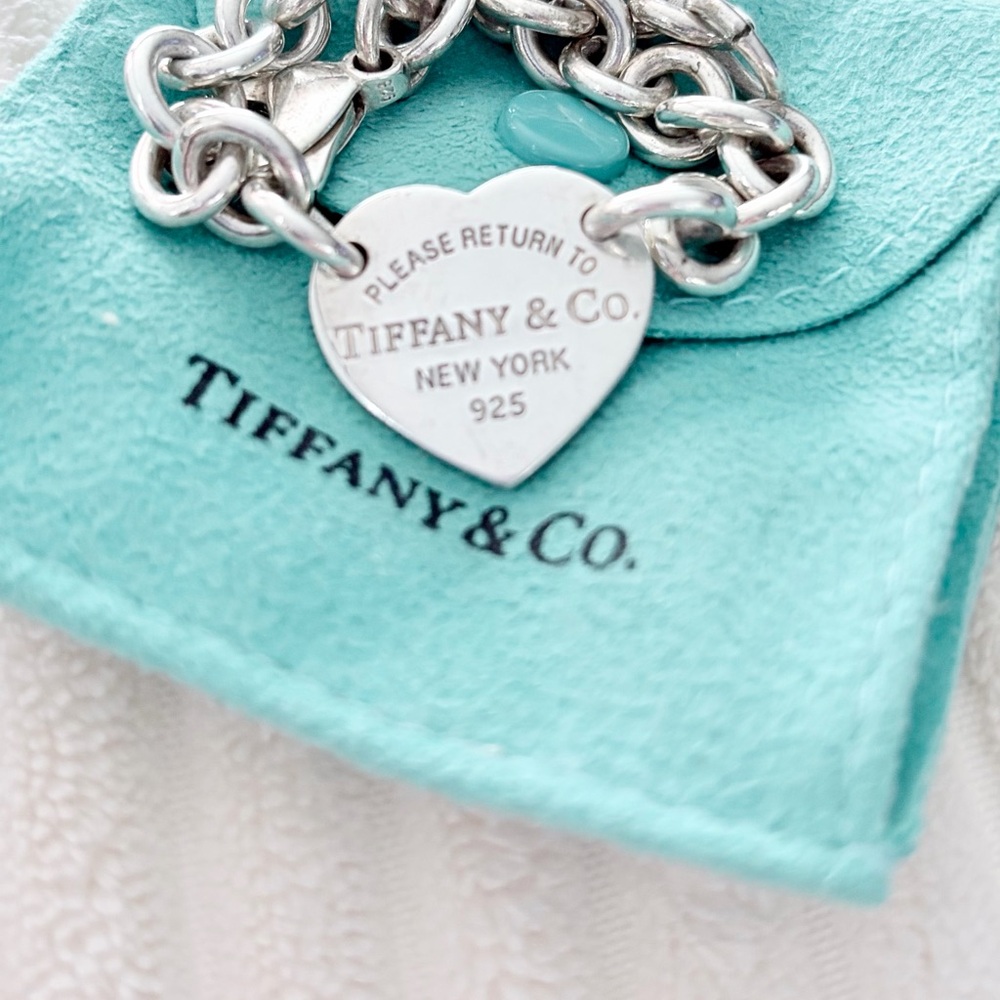 Tiffany & Co. Silver Heart Charm Bracelet